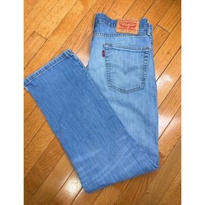 Levis‎ 514 Straight Fit Light Wash Blue Denim Jeans Mens 32x32